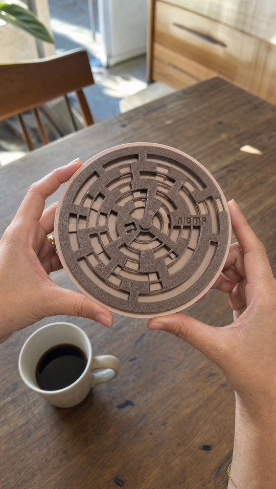 Nigma M2 visto de cima, sobre a mesa da cozinha (imagem ilustrativa)