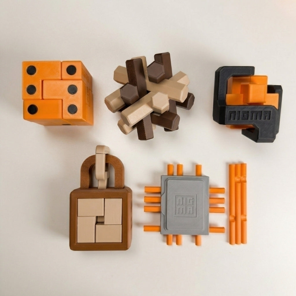 Kit Intertravado Nigma com cinco quebra-cabeças — vista principal