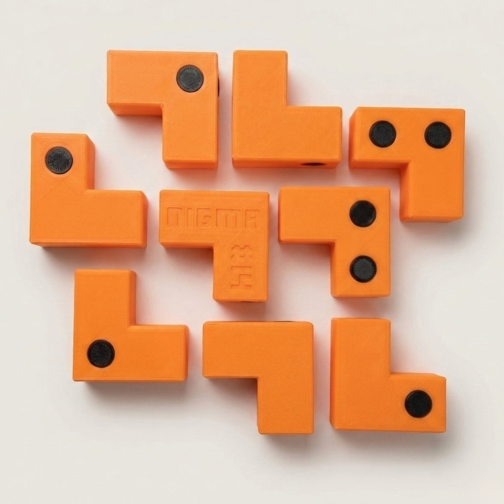 Cubo quebra-cabeça Nigma I4 — peças e encaixes