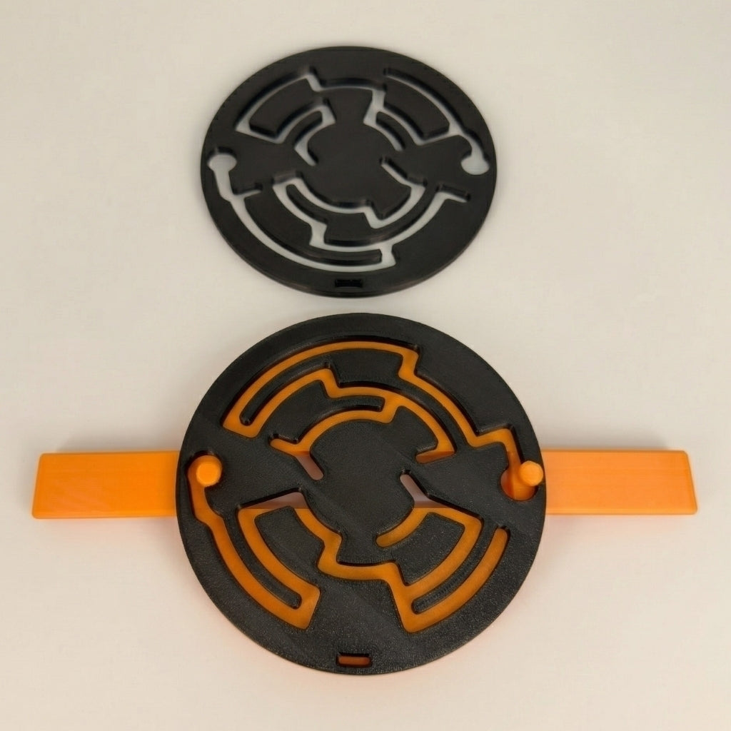 Labirinto circular duplo Nigma M6 — detalhe do desafio